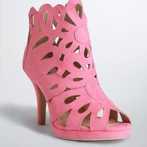 Torrid Floral Cage Heels (Wide Width)